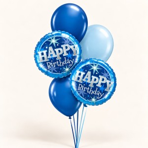 Blue Birthday Balloons Bundle