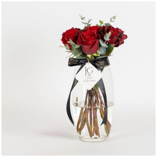 Red Flowers Vase