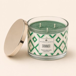 Shimer green candle