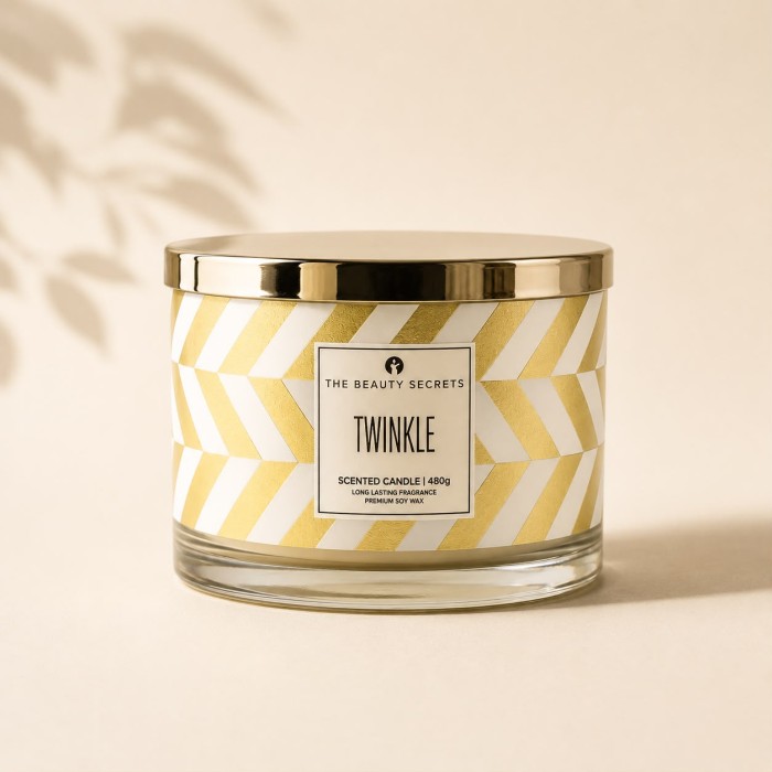 Twinkle light yellow candle