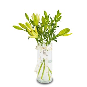 White Lilly Vase