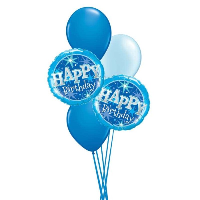 Blue Birthday Balloons Bundle 