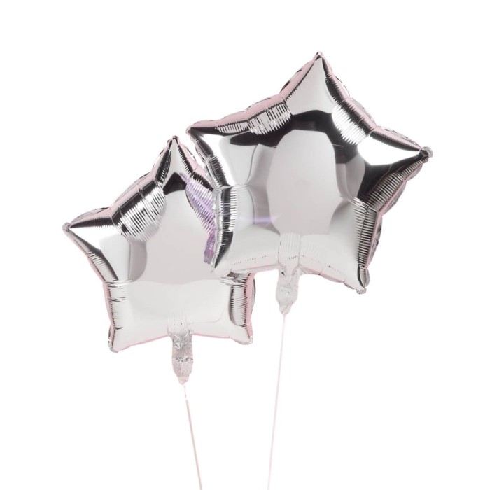 Silver Stars Balloons 