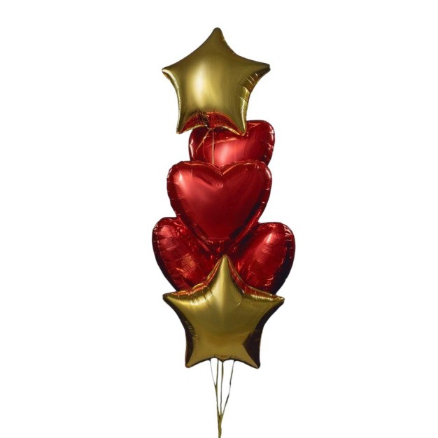 Heart And Star Balloons