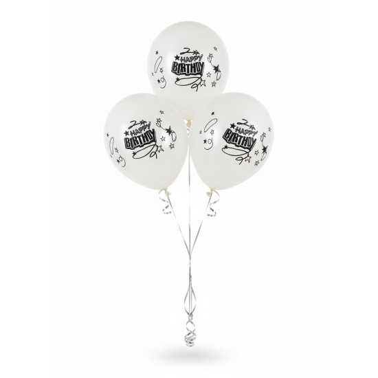 White Birthday Balloons