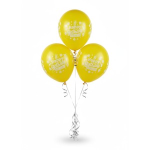 Yellow Birthday Balloons