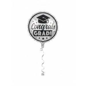 Silver Graduation Balloon 