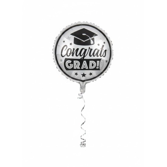 Silver Graduation Balloon 
