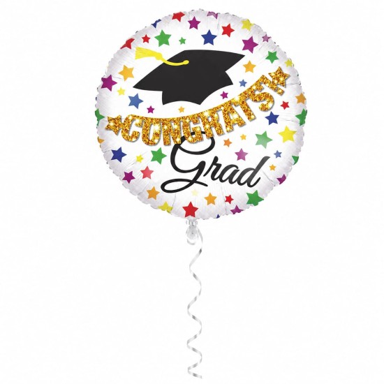 Silver Graduation Balloon 