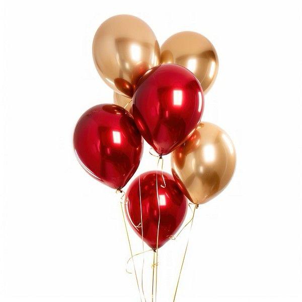 Gold And Red Balloons