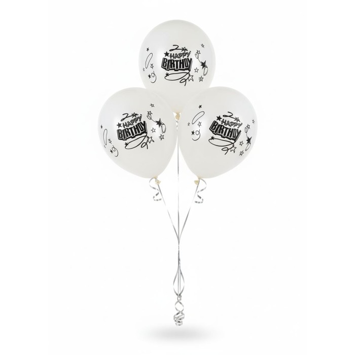 White Birthday Balloons