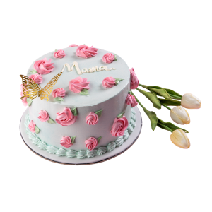 Cream Flower Cake