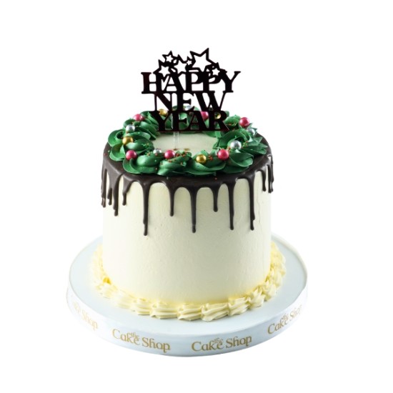 New Year’s cake in green color