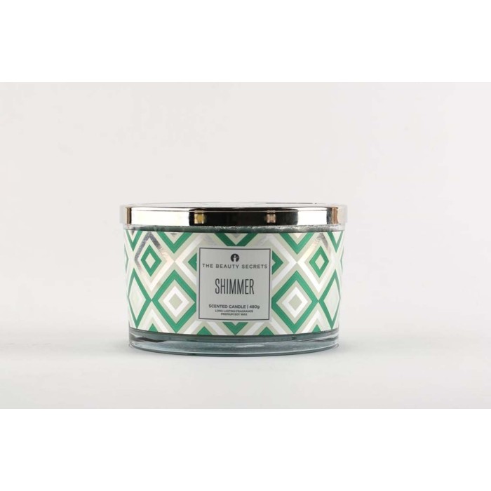 Shimer green candle
