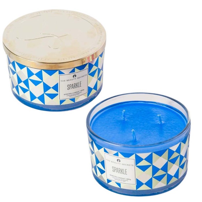 Sparkle blue candle	