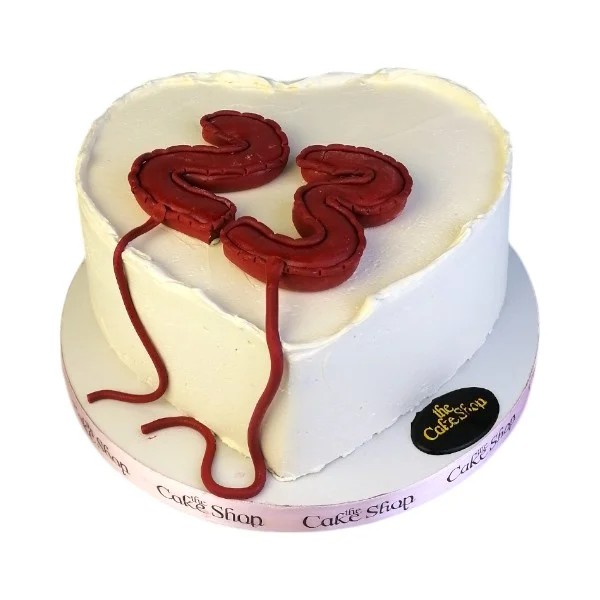 Heart-shaped love cake