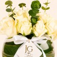 White Roses Vase