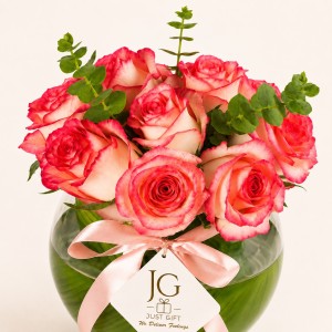 Pink Roses Vase