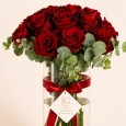 Joyful Red Rose Vase
