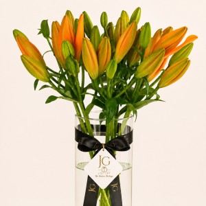 Orange Lilly Vase