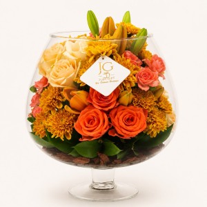 Orange Royal Napoleon Vase